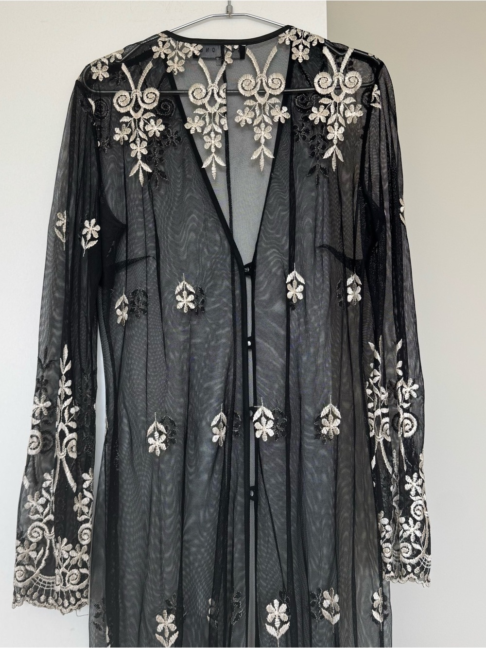 Vintage Sue Wong Embroidered Mesh Maxi Duster Small - Picture 5 of 9
